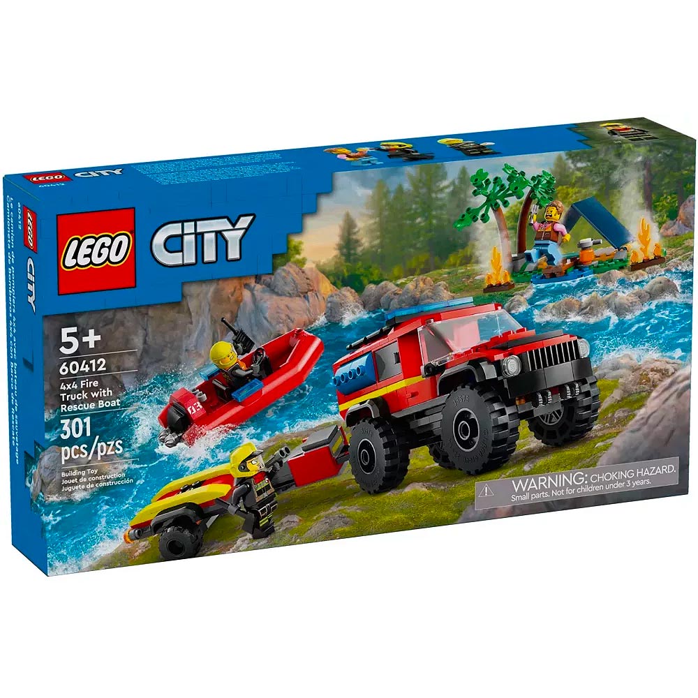 4x4 Fire Engine with Rescue Boat - LEGO® City 60412