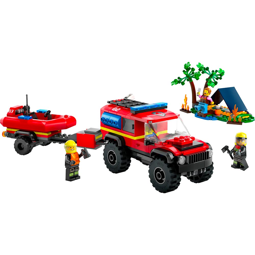 4x4 Fire Engine with Rescue Boat - LEGO® City 60412