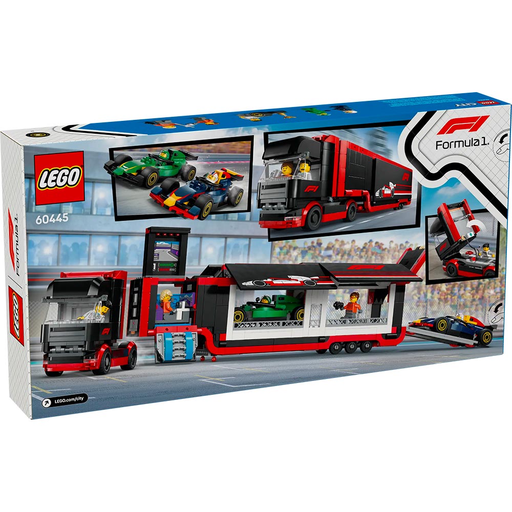 F1 Truck with RB20 & AMR24 F1 Cars - LEGO® City 60445