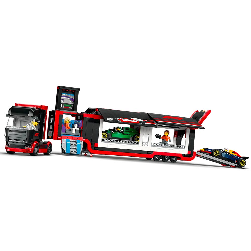 F1 Truck with RB20 & AMR24 F1 Cars - LEGO® City 60445