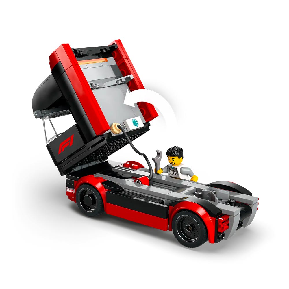 F1 Truck with RB20 & AMR24 F1 Cars - LEGO® City 60445