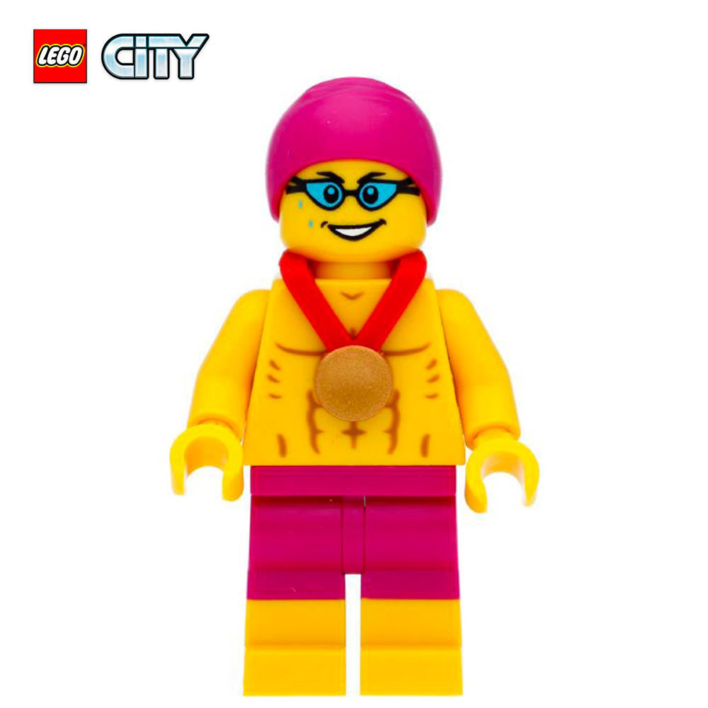 Olympic Swimmer - LEGO® City Minifigure